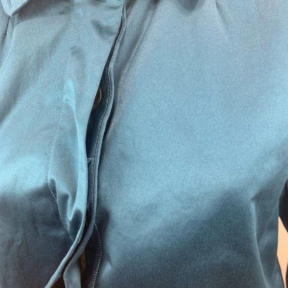 J. Jill Teal Swing Blazer/Jacket Hidden Buttons LP - Picture 7 of 10